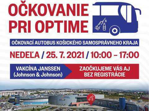 1. fotografia fotogalérie Košický samosprávny kraj bude očkovať pred obchodným centrom Optima - foto