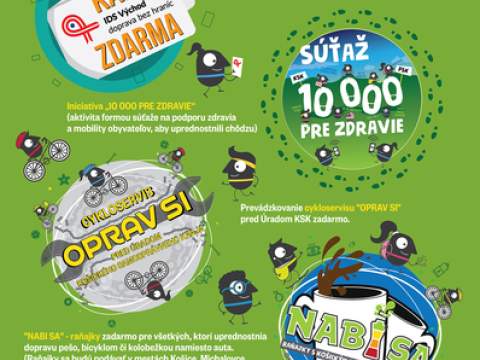 1. fotografia fotogalérie Košická župa podporí Európsky týždeň mobility súťažou 10 000 PRE ZDRAVIE, dopravná karta bude zadarmo - foto