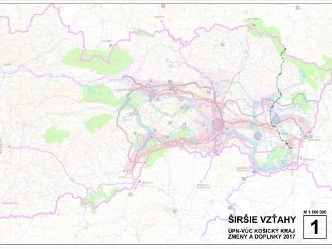 1. fotografia fotogalérie Územný plán regiónu (ÚPN VÚC) 2017 / Širšie vzťahy (M 1:500 000), Legenda - foto