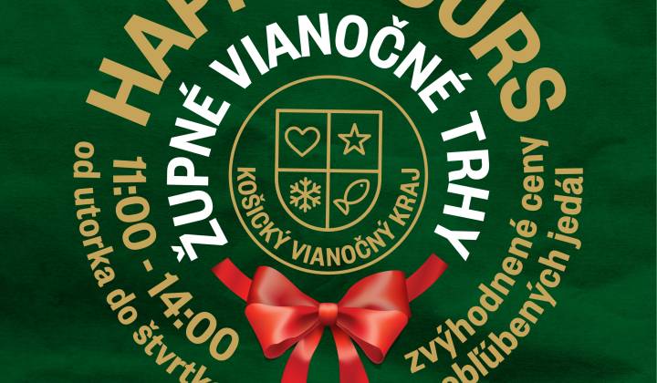 Fotka - Novinkou Župných vianočných trhov 2025 je špeciálna gastrozóna a „happy hours“