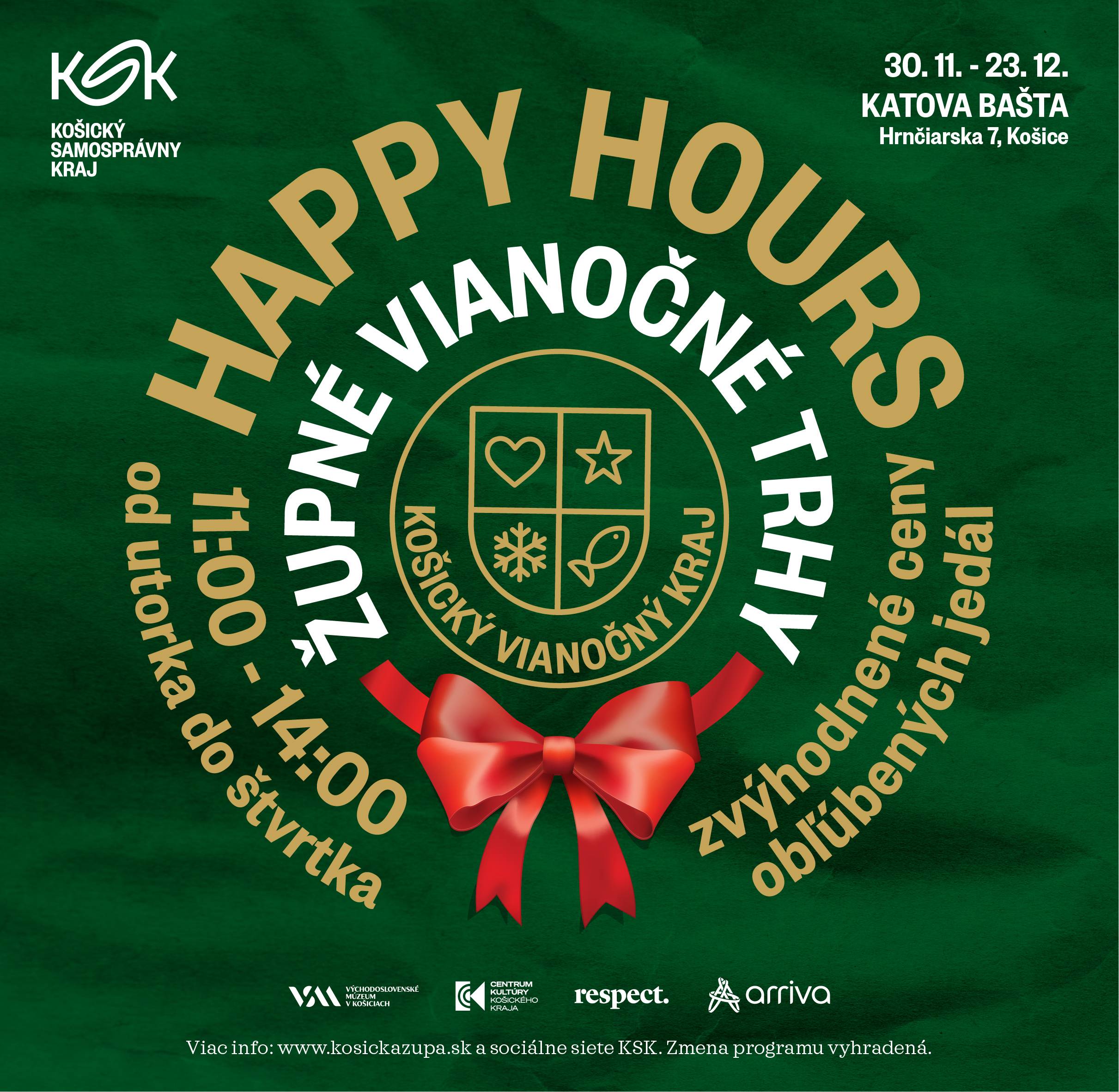 Fotka článku Novinkou Župných vianočných trhov 2025 je špeciálna gastrozóna a „happy hours“