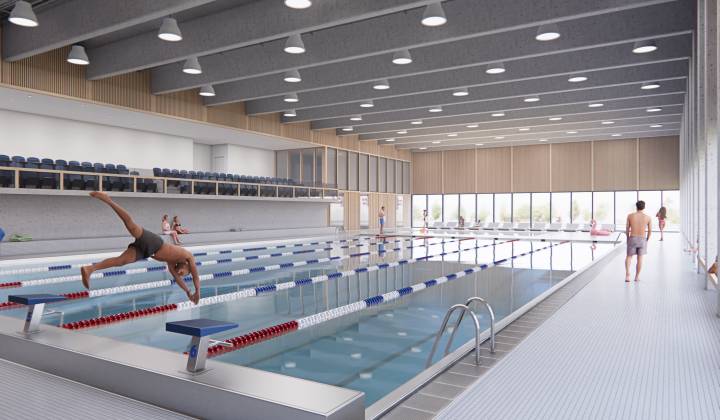 Fotka - Župa sa púšťa do výstavby krytej plavárne pri Gymnáziu v Kráľovskom Chlmci za 9,7 mil. eur