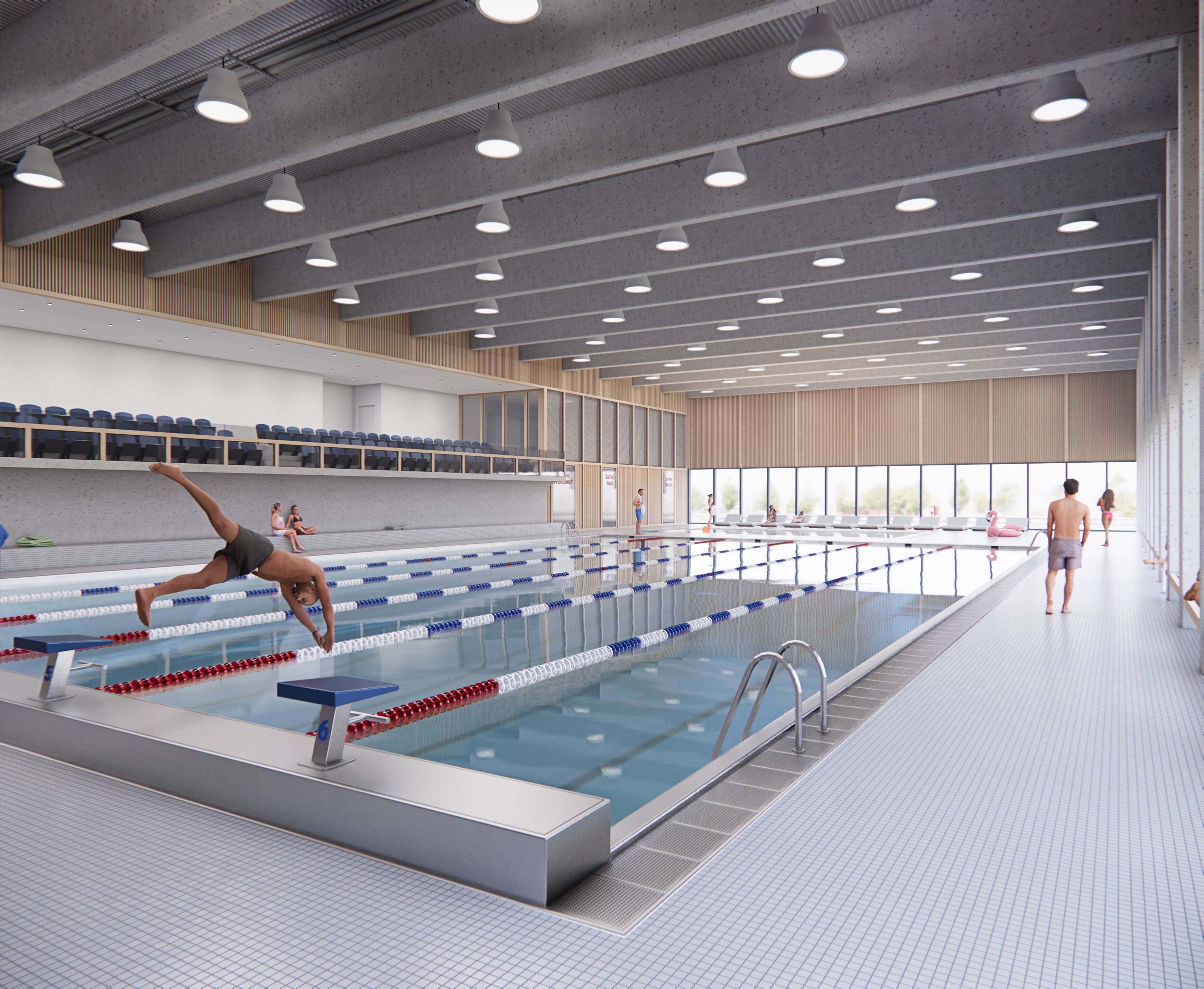 Fotka článku Župa sa púšťa do výstavby krytej plavárne pri Gymnáziu v Kráľovskom Chlmci za 9,7 mil. eur