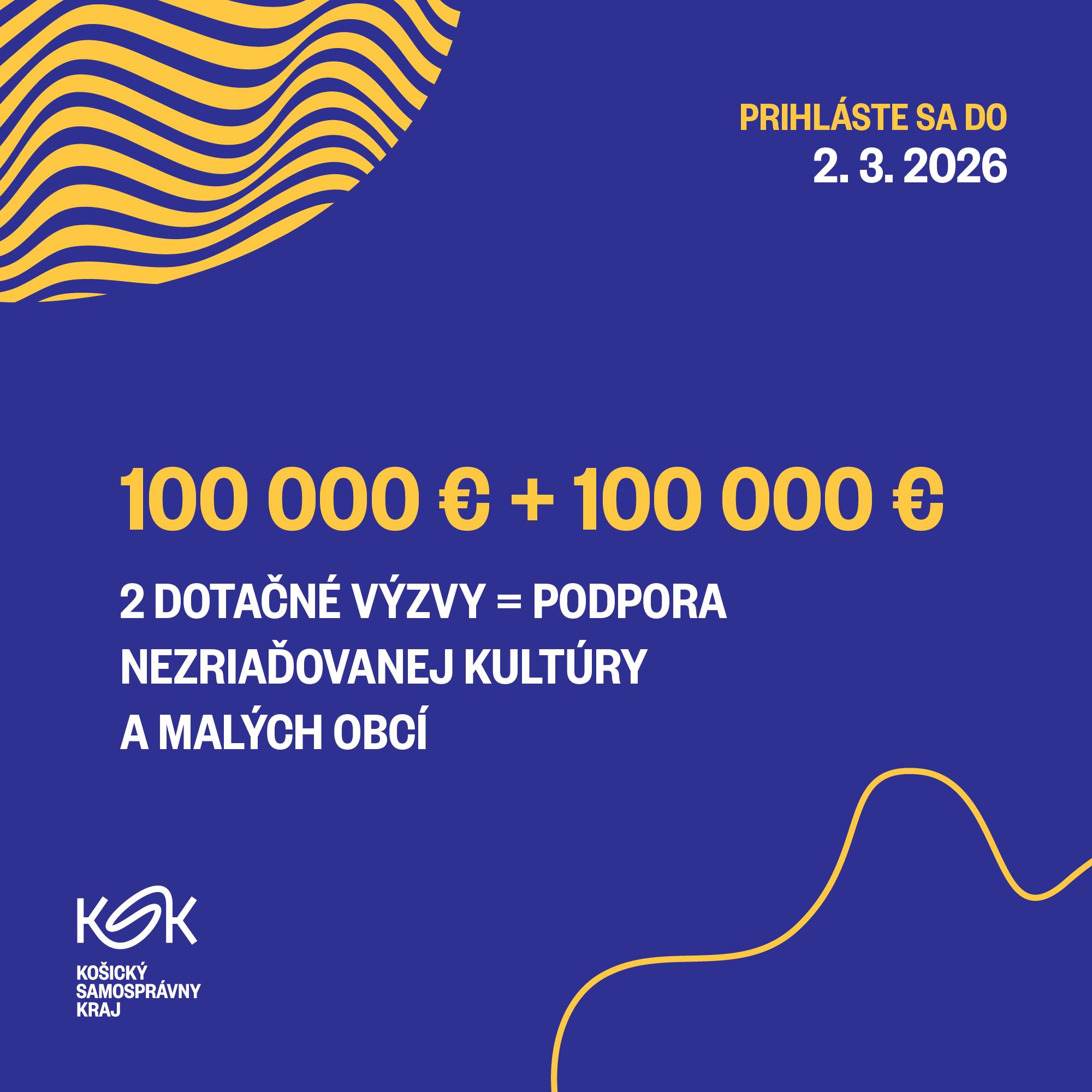 Fotka článku Župa vyhlásila dve dotačné výzvy - podporí nezriaďovanú kultúru a malé obce